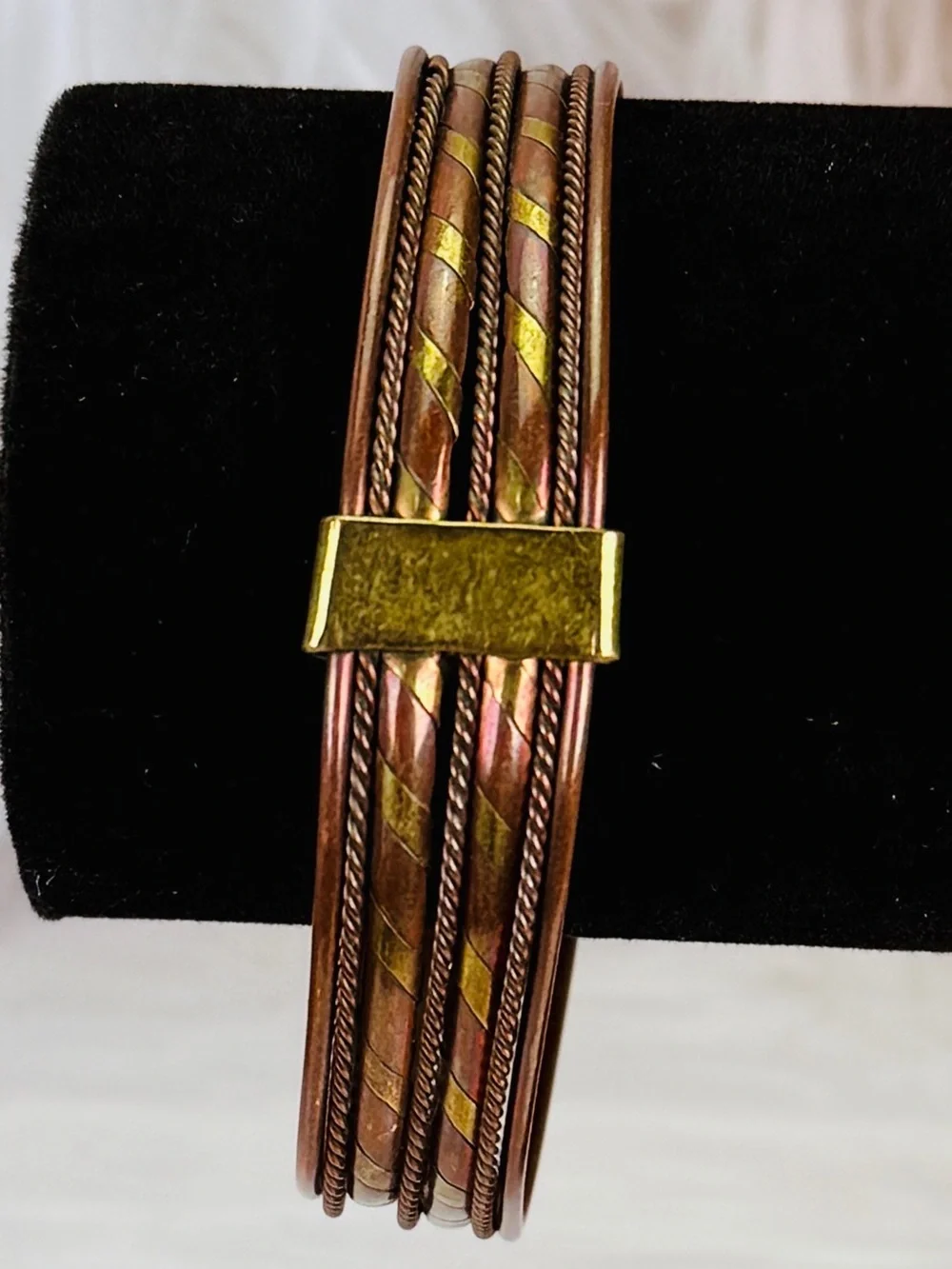 Vintage adjustable coppertone cuff bracelet